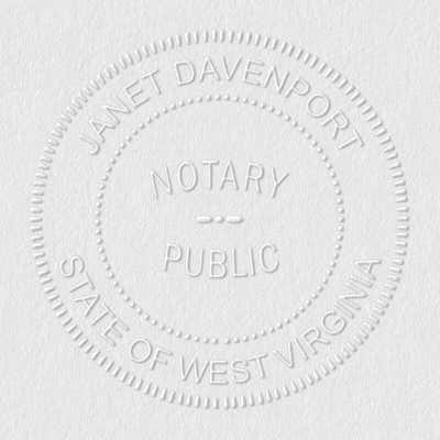 West Virginia Notary Round Seal Embosser - alternate view
