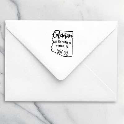 Custom Arizona Address Stamp - alternate view