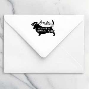 Basset Hound Dog Address Stamp