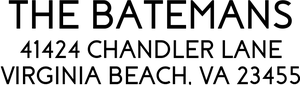 Bateman Bold Script Address Stamp