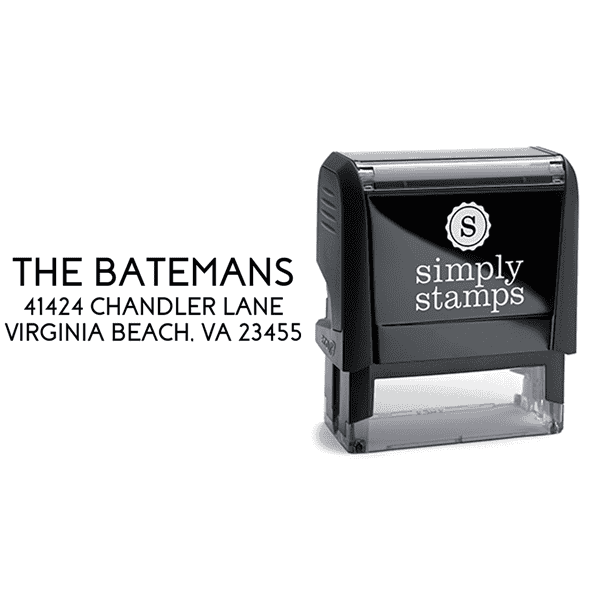 Bateman Bold Script Address Stamp