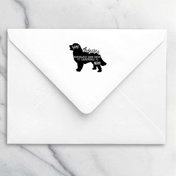 Bernese Mountain Dog Address Stamp Body and Design