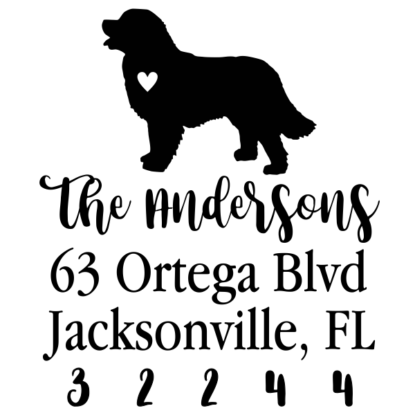 Bernese Mountain Dog Love Address Stamp