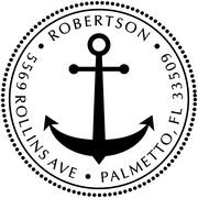 Anchor Round Self-Inking Address Stamp