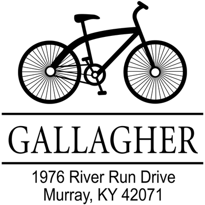 Gallagher Bicycle Return Address Stamp
