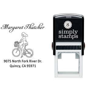 Thatcher Woman Bicycle Address Stamp Body and Design