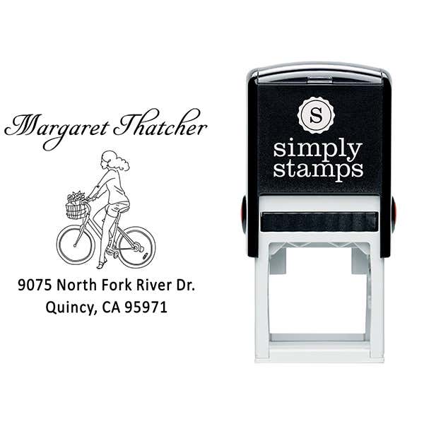Thatcher Woman Bicycle Address Stamp Body and Design