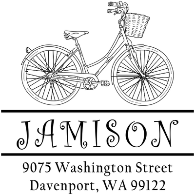 Jamison Bicycle Basket Address Stamp