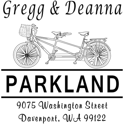 Bicycle Built for Two Address Stamp
