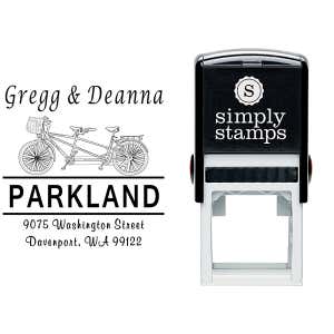 Bicycle Built for Two Address Stamp Body and Design