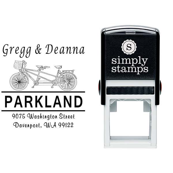 Bicycle Built for Two Address Stamp Body and Design
