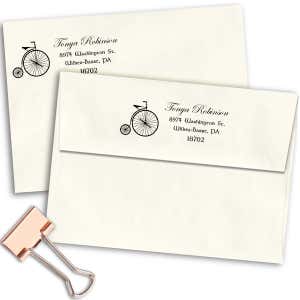 Robinson Vintage Bicycle Return Address Stamp Imprint Example