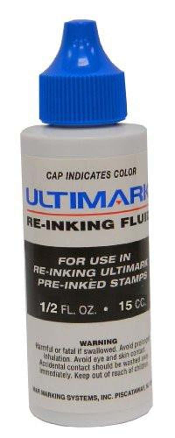 Ultimark Blue 1/4 oz Refill Ink Bottle