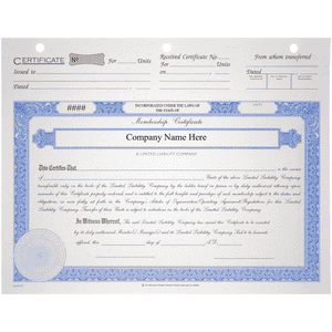 BLUTO 03 LLC Membership Certificates