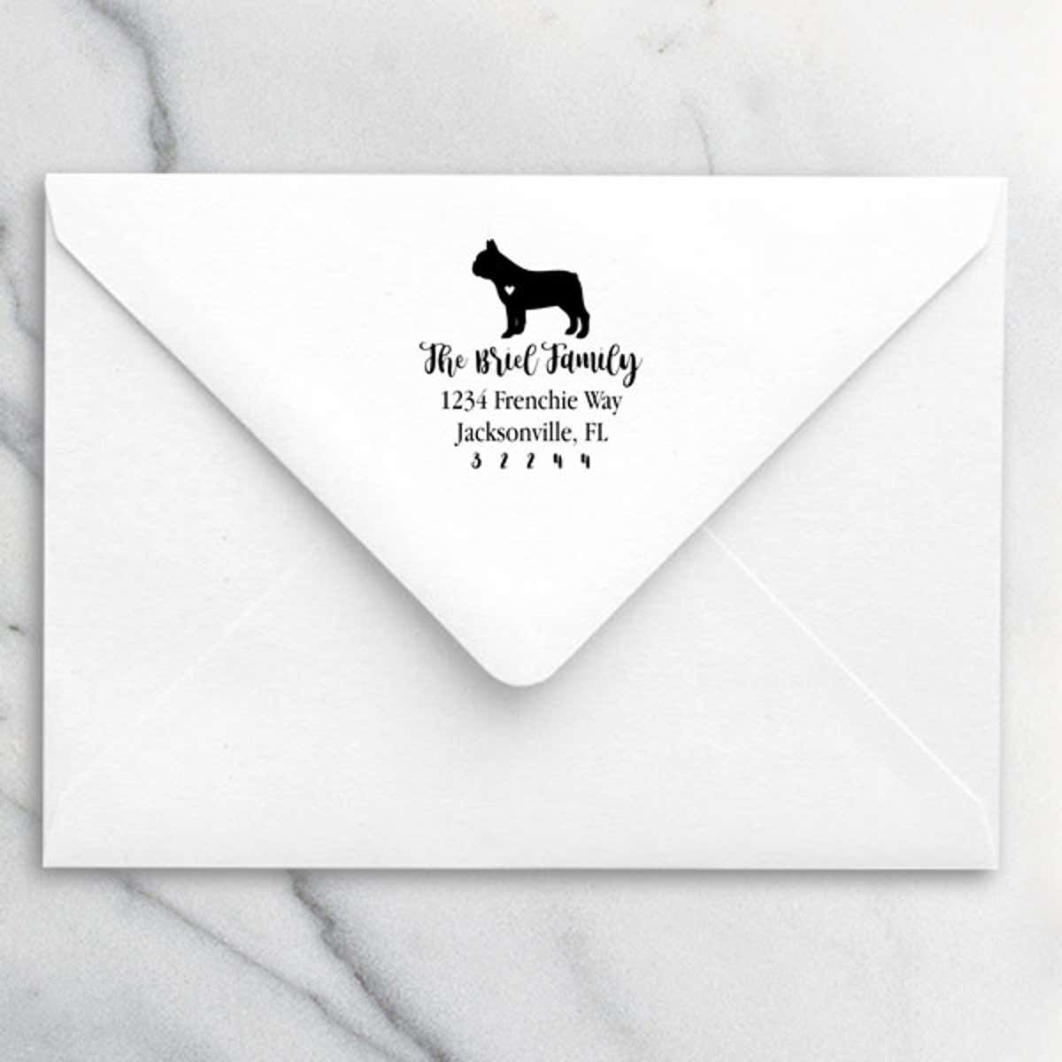 French Bulldog Love Address Stamp