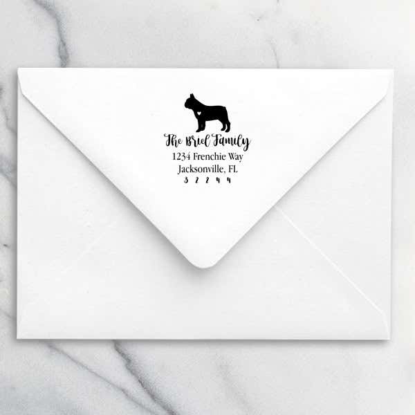 French Bulldog Love Address Stamp