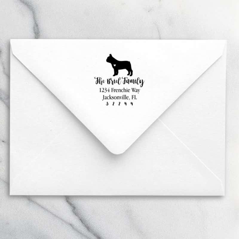 French Bulldog Love Address Stamp