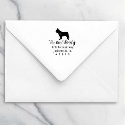 French Bulldog Love Address Stamp - alternate view