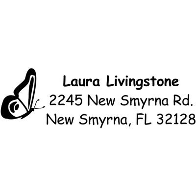 Monarch Butterfly Return Address Stamp
