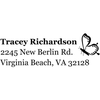 Dotted Butterfly Right Return Address Stamp
