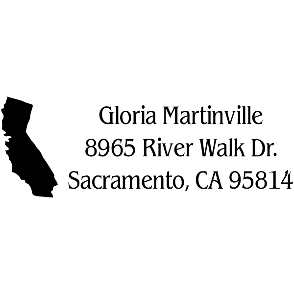 California Return Address Stamper