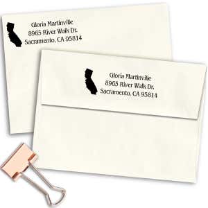 California Return Address Stamp Imprint Example