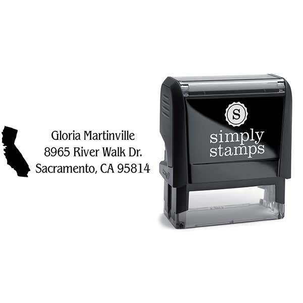 California Return Address Stamp Body and Design