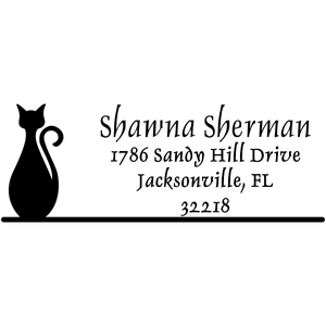 Bottle Shape Cat Address Stamper