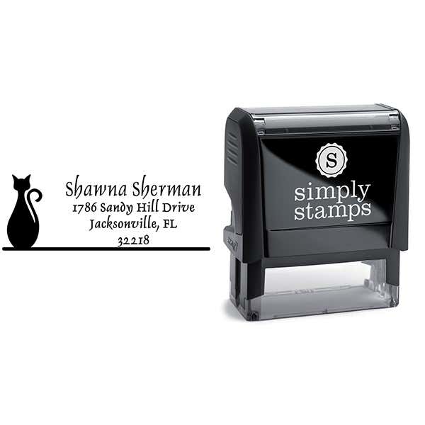 Bottle Shape Cat Address Stamp Body and Design