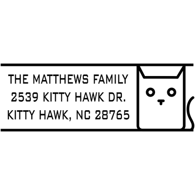 Block Cat Address Stamp