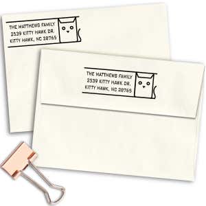 Block Cat Address Stamp Imprint Example
