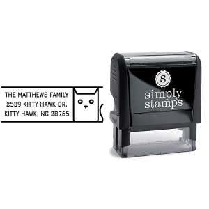 Block Cat Address Stamp Body and Design