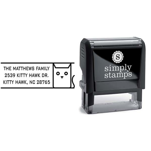 Block Cat Address Stamp Body and Design