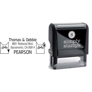 Block Pair Cats Address Stamp Body and Design