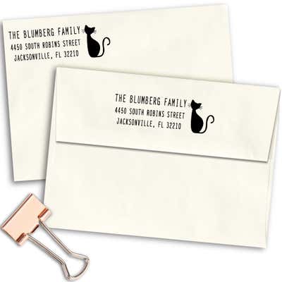 Blumberg Cat Address Stamp - alternate view