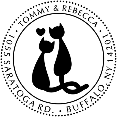 Cat Mates Address Stamp