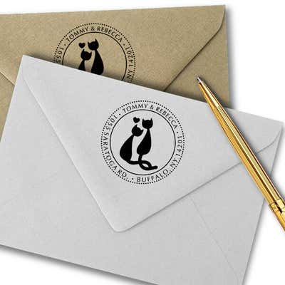 Cat Mates Address Stamp - alternate view