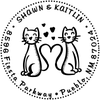 Heart Tail Cats Address Stamp