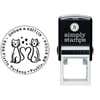 Heart Tail Cats Address Stamp Body and Design