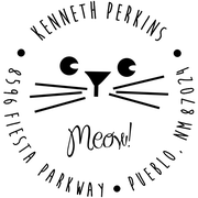 Meow Boy Cat Address Stamp