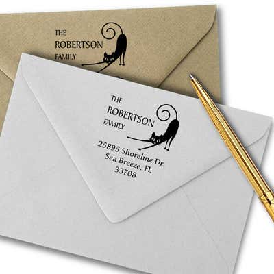 Spastic Cat Address Stamp - alternate view