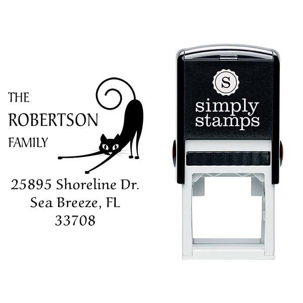 Spastic Cat Address Stamp Body and Design