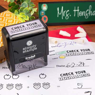 Check Your Spelling Teacher Stamp - alternate view