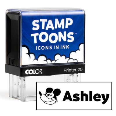 Gallopin’ Goucho Custom Clothing Stamp  Impression Next to Stamp Body