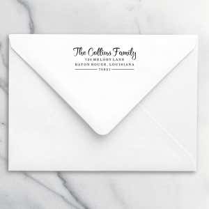 Collins Script Address Stamp