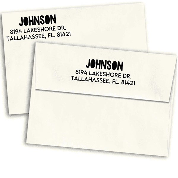 Color Block Custom Address Stamp