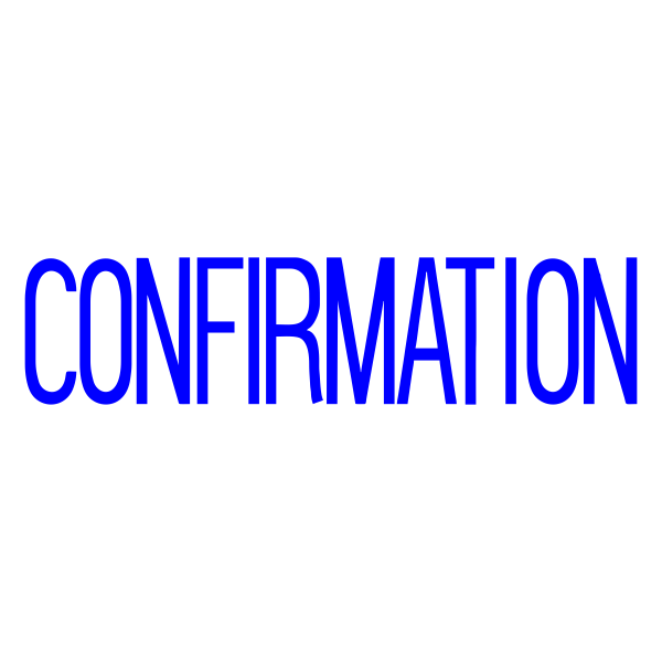 CONFIRMATION Stock Stamp