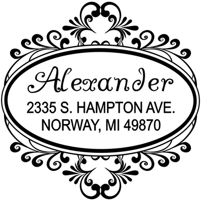 custom square rubber address stamp