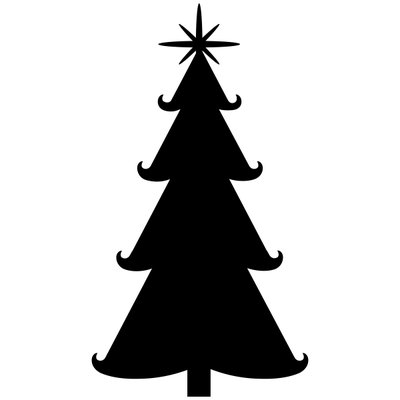 Curled Christmas Tree Craft Stamp