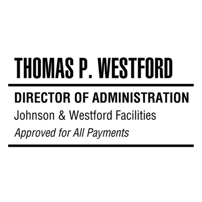 Custom Condensed Name 4 Line Professional Stamp